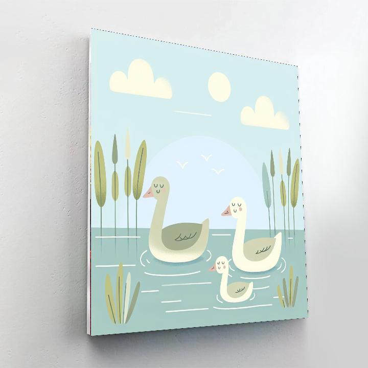 Gentle Geese Numbered Painting Kits
