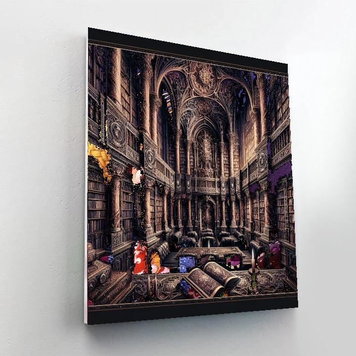 Gothic Library Mystique Numbered Painting Kits