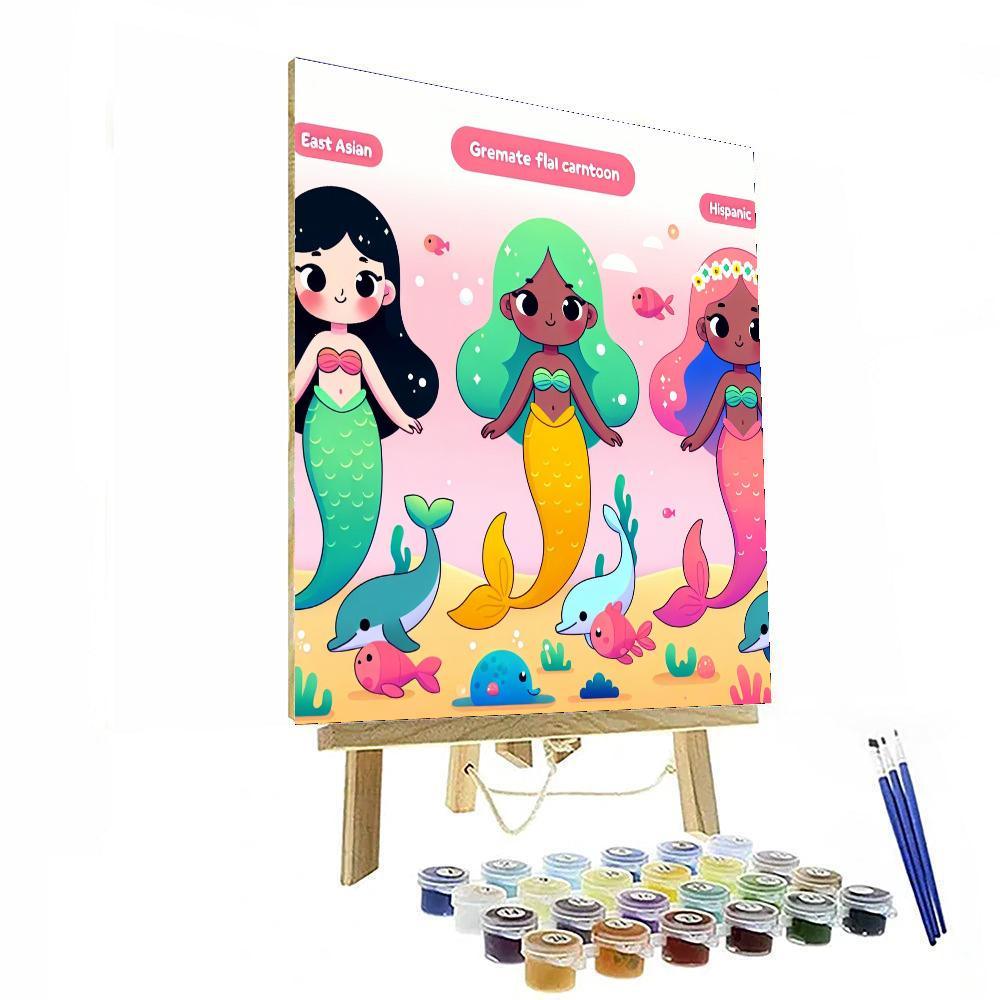Mermaid Dreamscape Paint By Numbers Art