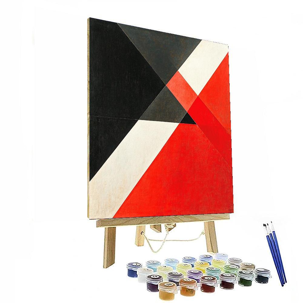 Kazimir Malevich Inspired Abstract Convergence  Paint By Color