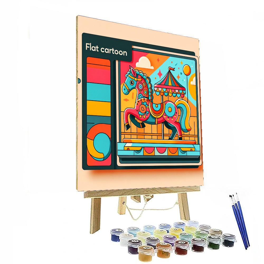 Carousel Horse Fun DIY Paint By Numbers