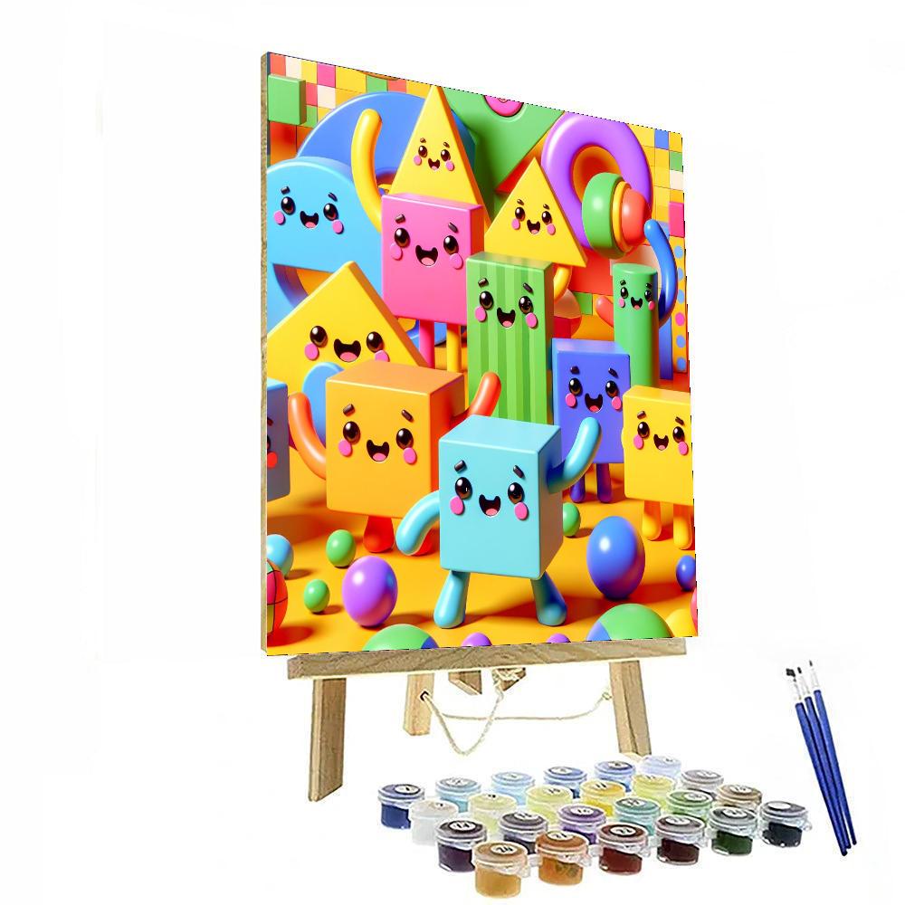 Fun With Shapes And Colors Numbered Painting Kits