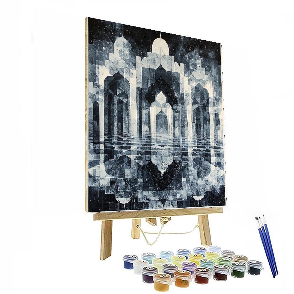 M.C. Escher Inspired Geometric Echoes  Numbered Painting Kits