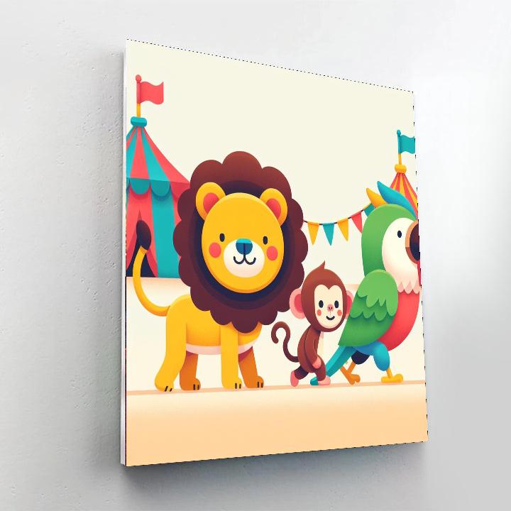 Circus Friends Parade Painting By Numbers Kit
