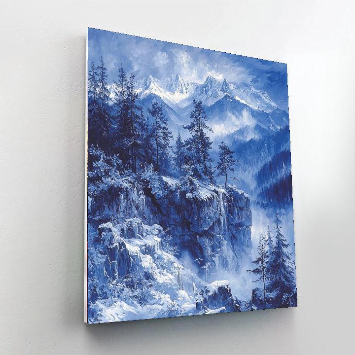 Caspar David Friedrich Inspired Sublime Alpine Serenity  Paint By Numbers Kits