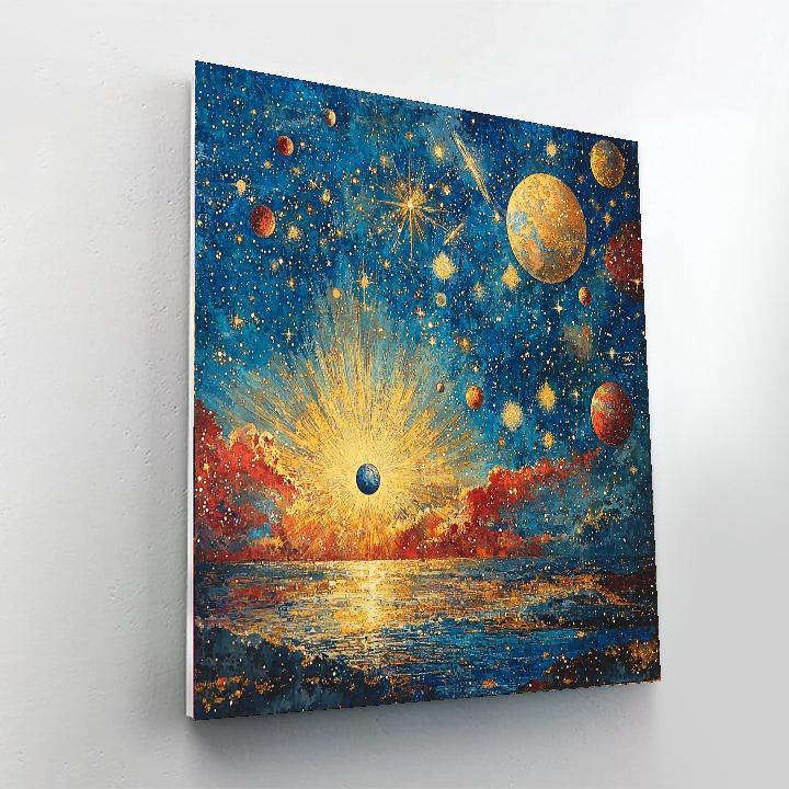 William Blake Inspired Eternal Cosmos Enchantment  Painting By Numbers Kit