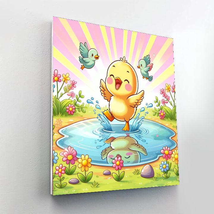 Playful Duckling Paint By Color