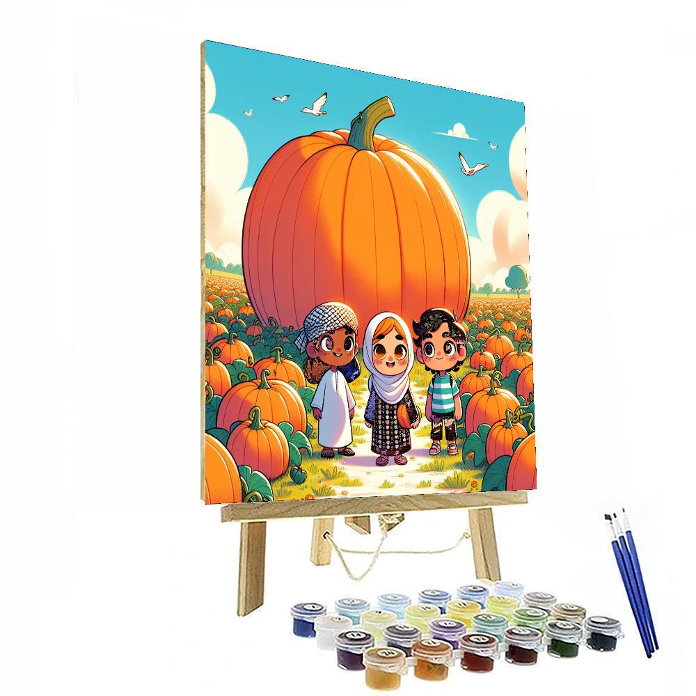 Giant Pumpkin Patch Adventure DIY Paint By Numbers
