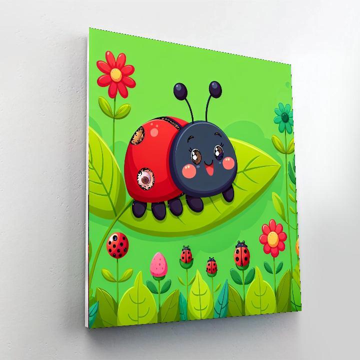 Bright Ladybugs Paint By Numbers Art