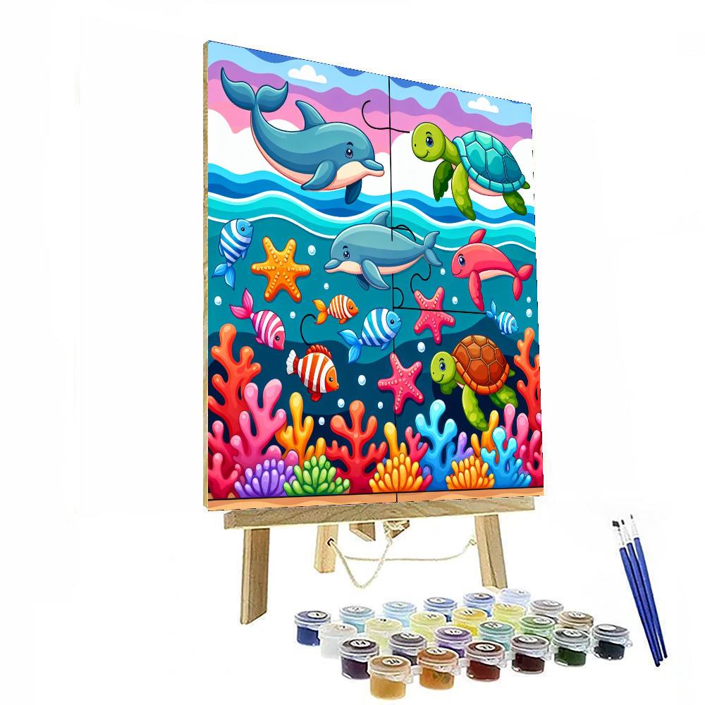 Ocean Life Puzzle Paint By Numbers