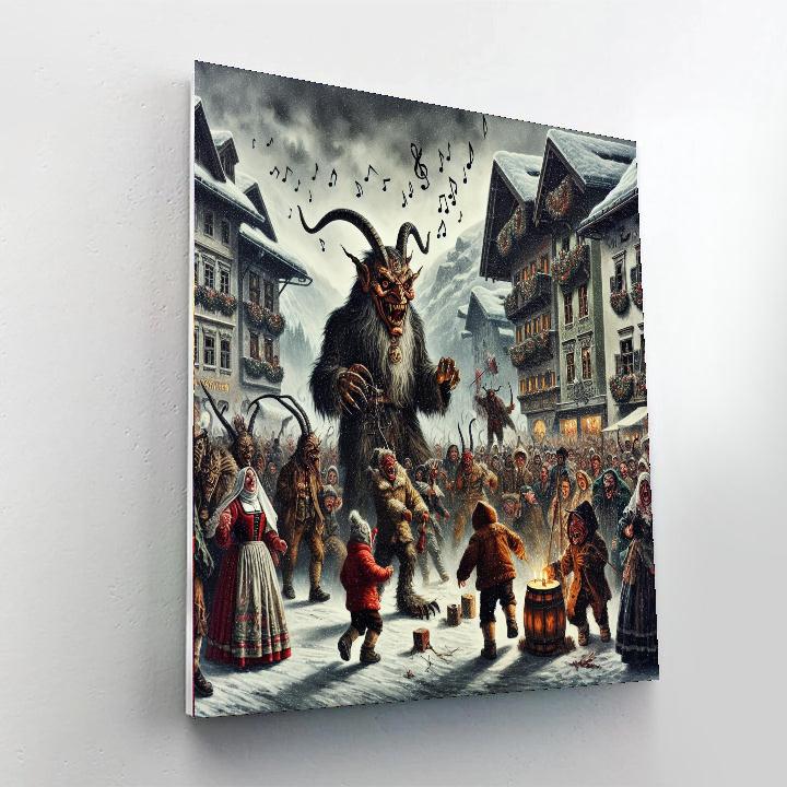 Krampusnacht - Tyrol, Austria Painting Number Kit