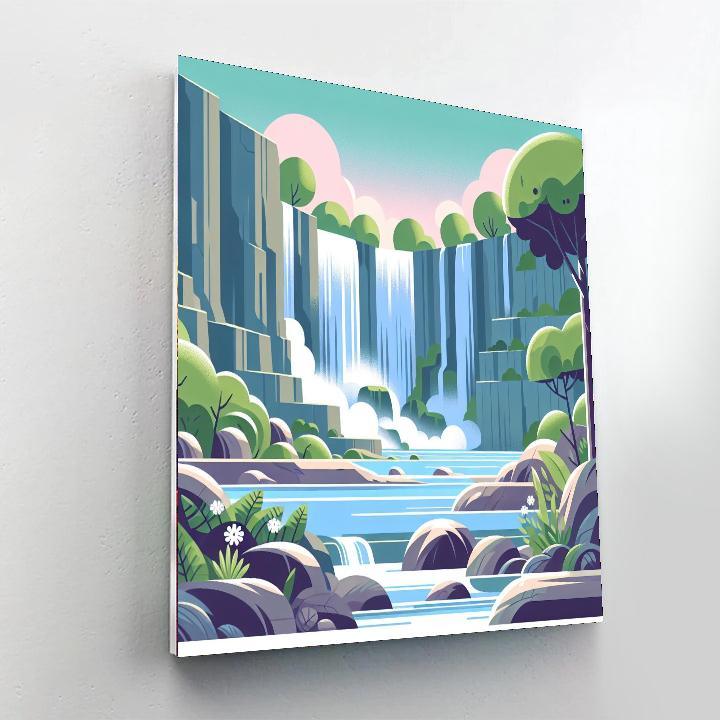 Wonderous Waterfalls Paint By Numbers Art