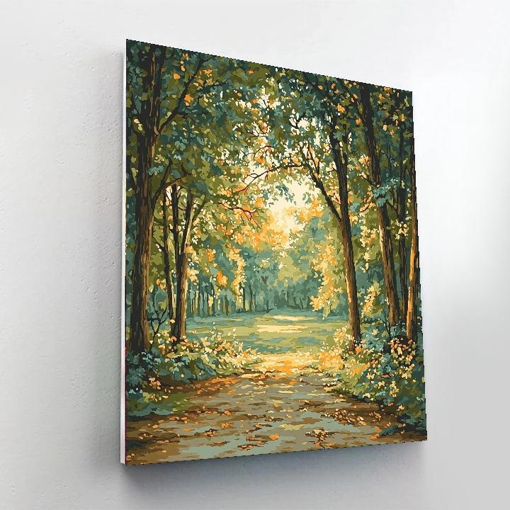 Zhao Mengfu Inspired Silent Echoes Of The Forest  Paint By Color