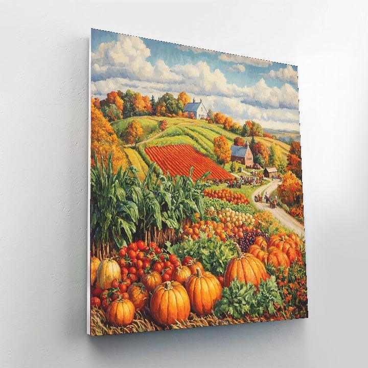Thomas Hart Benton Inspired Spirited Autumn Harvest  Painting By Numbers Kit
