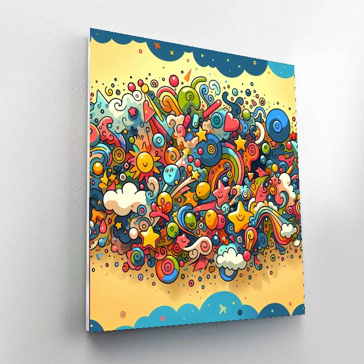 Doodle Adventure Paint By Numbers Art