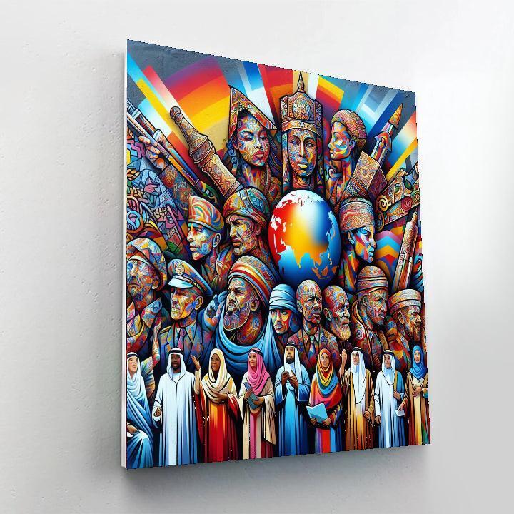 Vibrant Urban Mural Number Painting