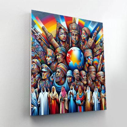 Vibrant Urban Mural Number Painting