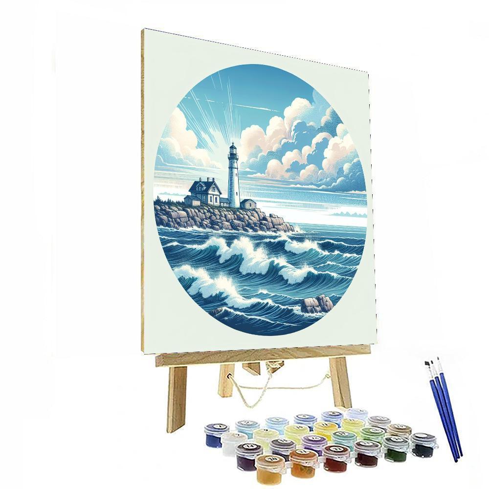 Ocean Breeze Lighthouse Numbered Painting Kits