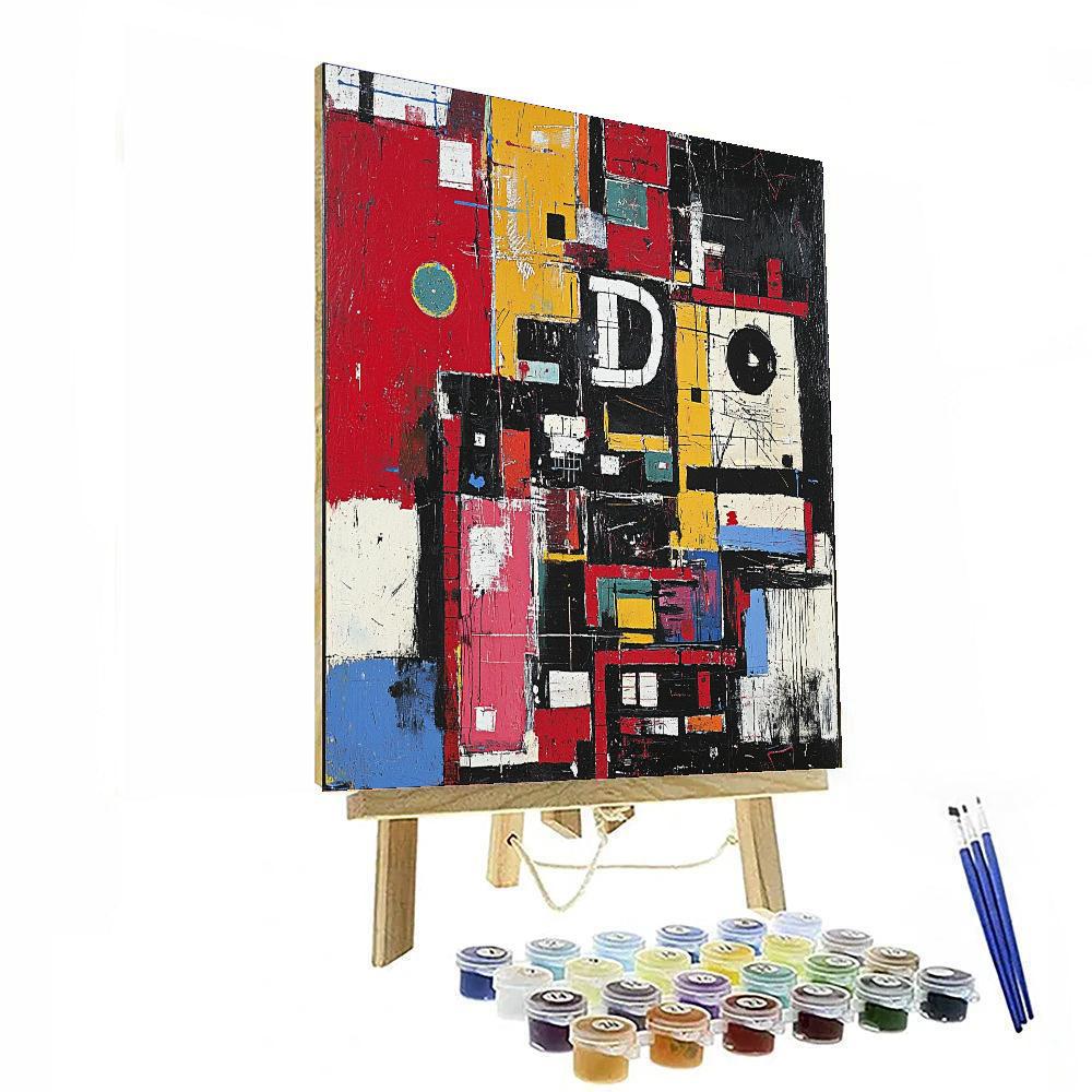 Jean-Michel Basquiat Inspired Mosaic Of Ideas  Paint By Numbers