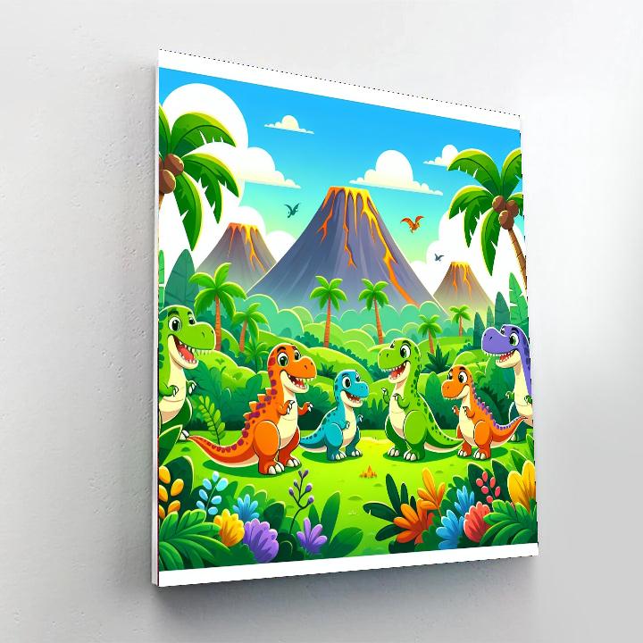 Daring Dinosaur Discoveries Painting Number Kit