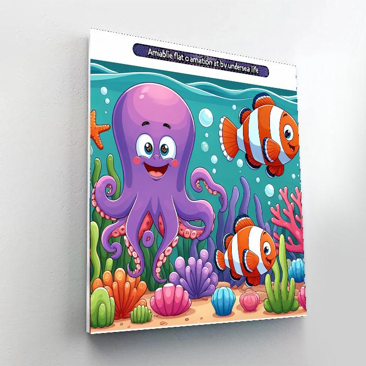Funky Sea Creatures Paint By Numbers