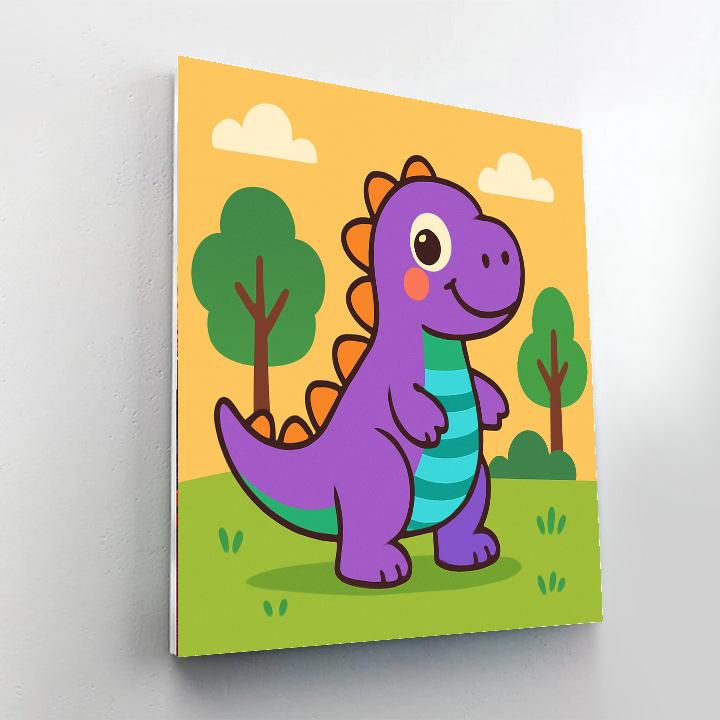 Colorful Dinosaur Numbered Painting Kits