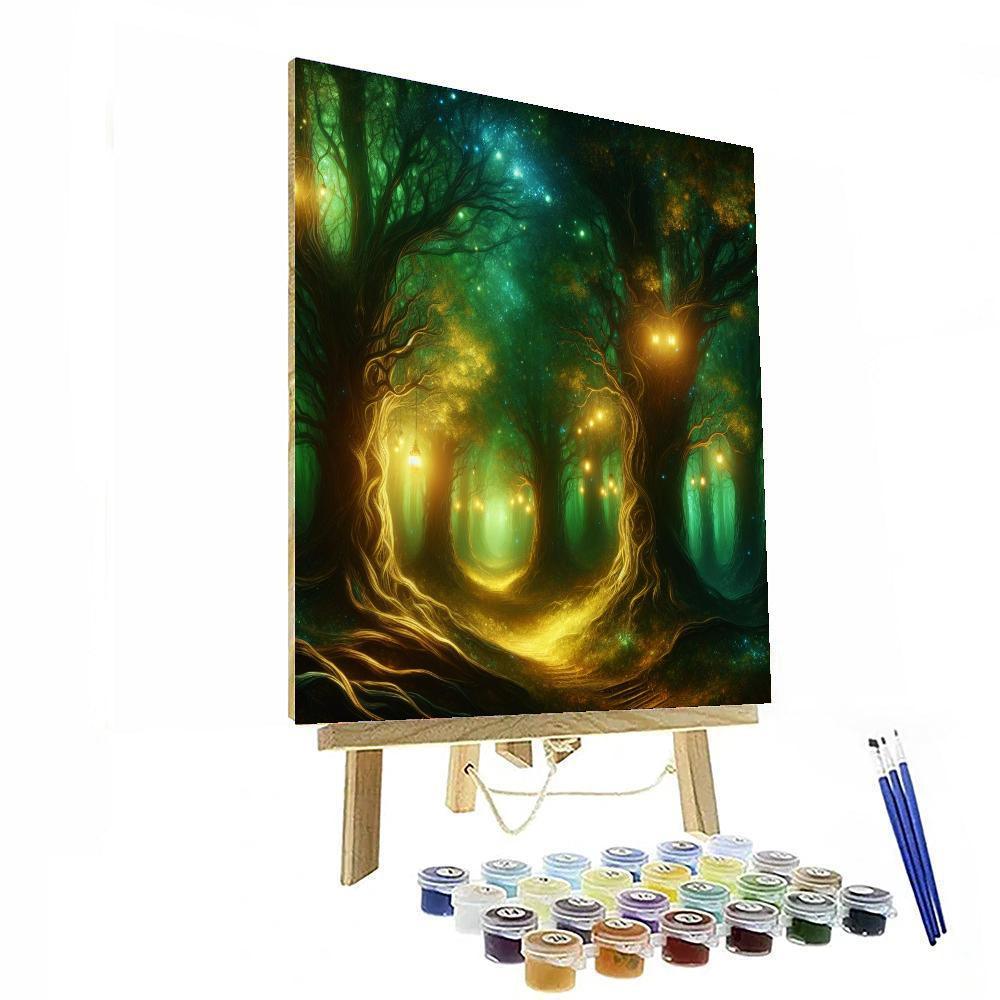 Mystic Forest Lanterns Paint By Numbers Art