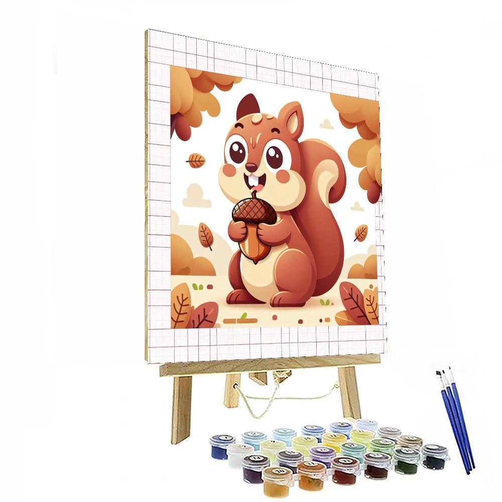 Clever Squirrel's Adventure Paint By Color