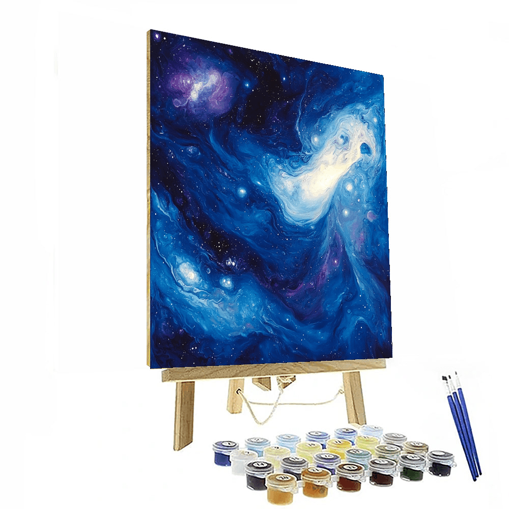 Frankenthaler Inspired Cosmic Abstract - DIY Painting By Numbers Kit