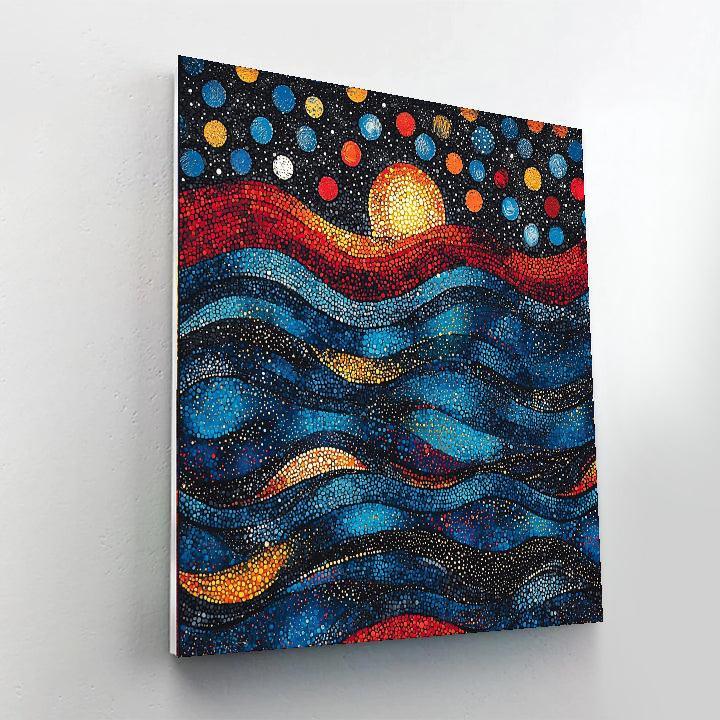Yayoi Kusama Inspired Cosmic Pulse Exploration  Number Painting