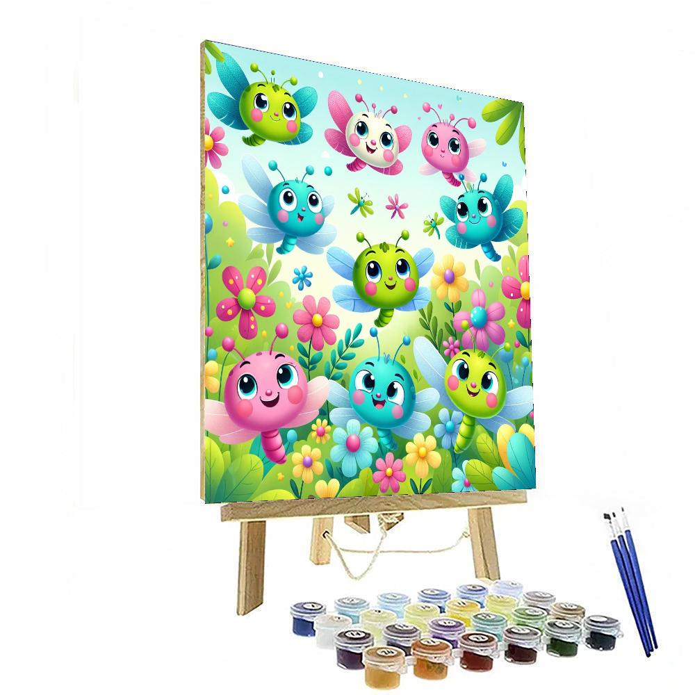 Charming Dragonfly Dance Painting By Numbers Kit