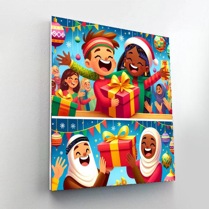 Whimsical Holiday Celebrations Number Painting