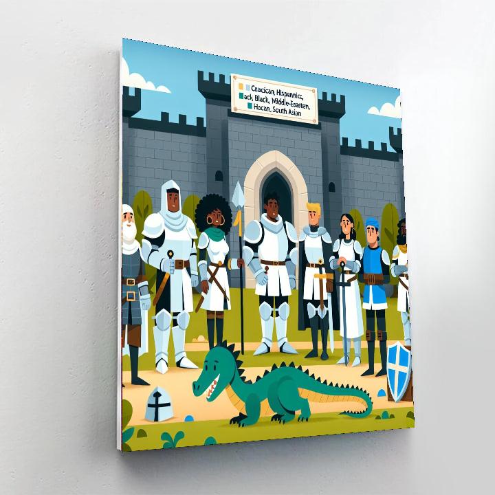 Knights And Dragons Challenge Number Painting