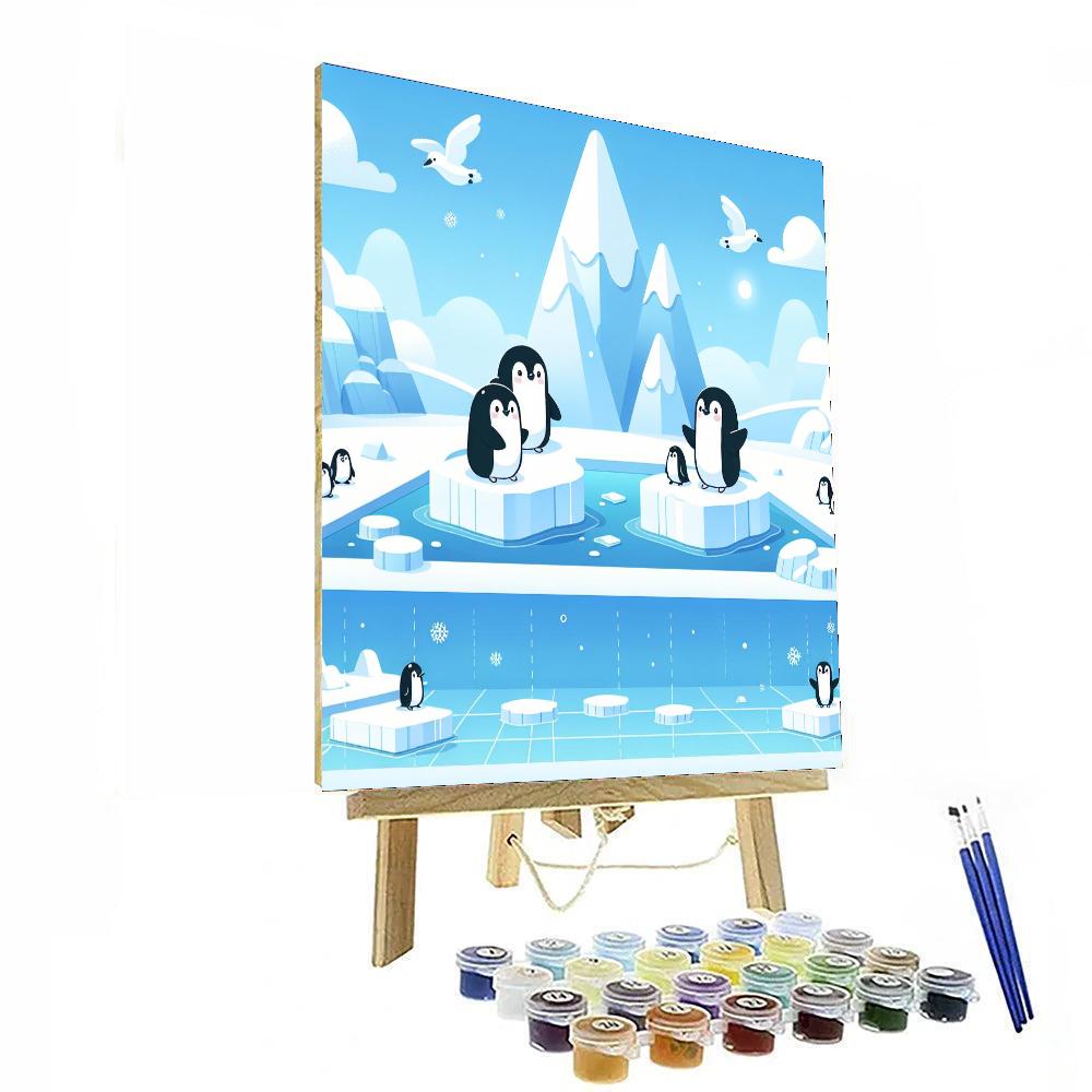 Peaceful Polar Adventure Paint By Numbers Art
