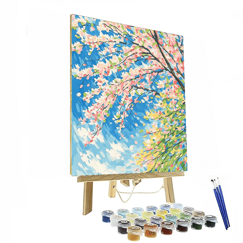 Georgia O'Keeffe Inspired Breezy Blossoms  Paint By Numbers