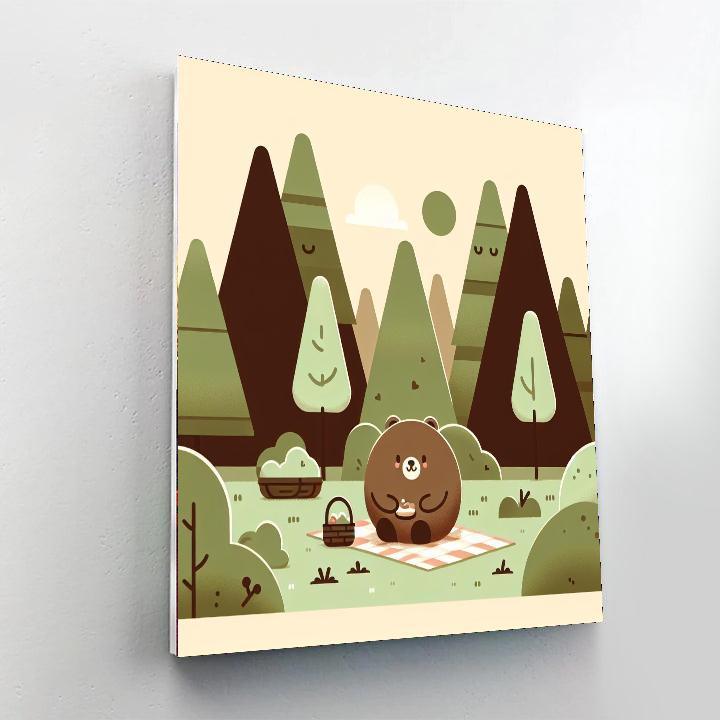 Busy Bear Banquet Number Painting