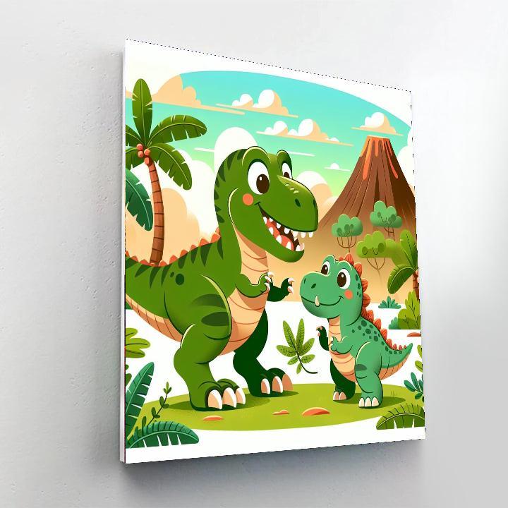 Whimsical Dinosaur Expedition Numbered Painting Kits