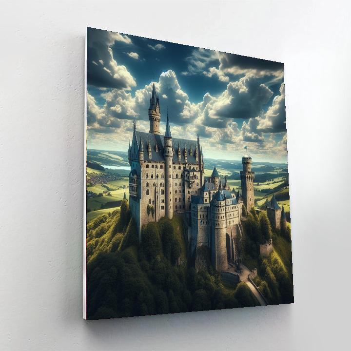 Medieval Castle Elegance Painting By Numbers Kit