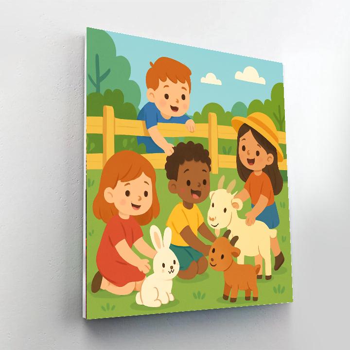 Colorful Petting Zoo Fun Paint By Number
