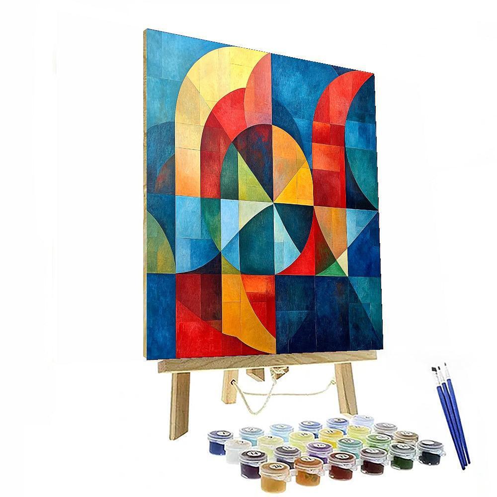 Paul Cézanne Inspired Geometric Dreamscape  Paint By Number