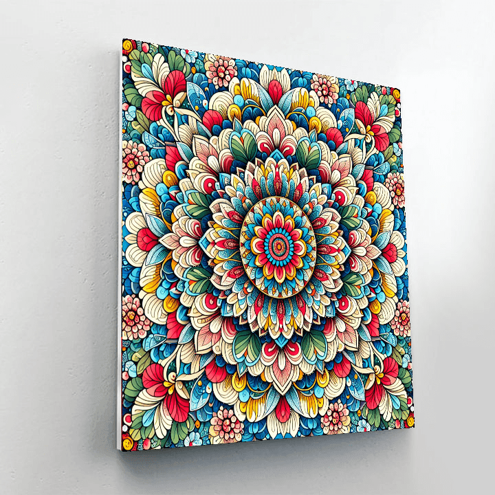 Ethereal Flower Mandala Paint By Numbers Art