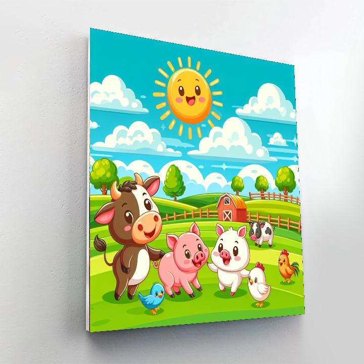 Jolly Farm Adventures Paint By Numbers Art