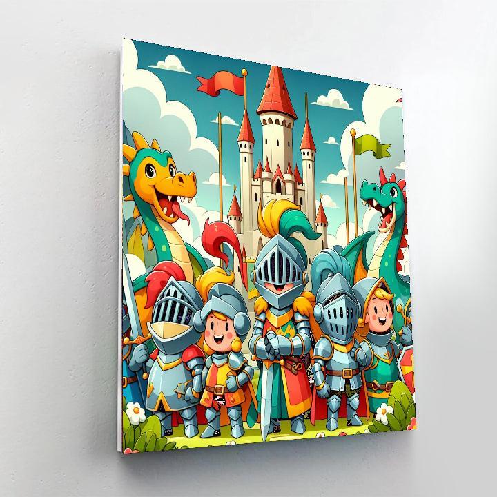 Adventure With Knights And Dragons Paint By Numbers Art