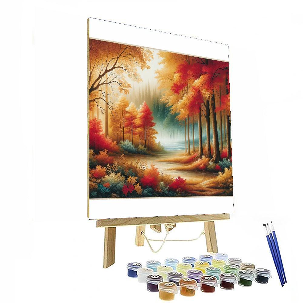 Calm Autumn Retreat Paint By Numbers Art