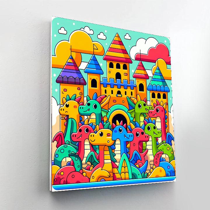 Dragon's Castle Quest Paint By Numbers
