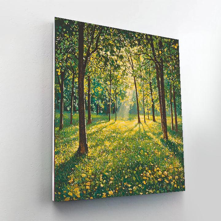 Georges Seurat Inspired Lush Forest In Pointillism  DIY Paint By Numbers