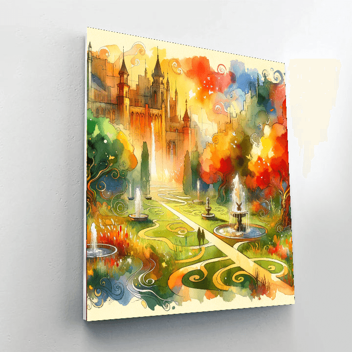 Fantasy Castle Gardens Paint By Color