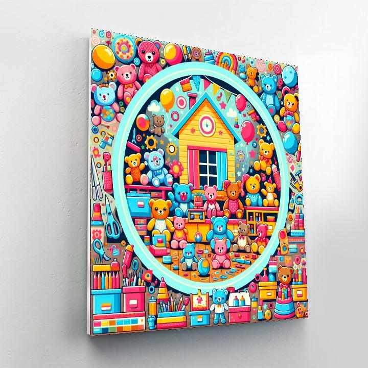 Cheerful Toy Workshop Paint By Numbers Kits