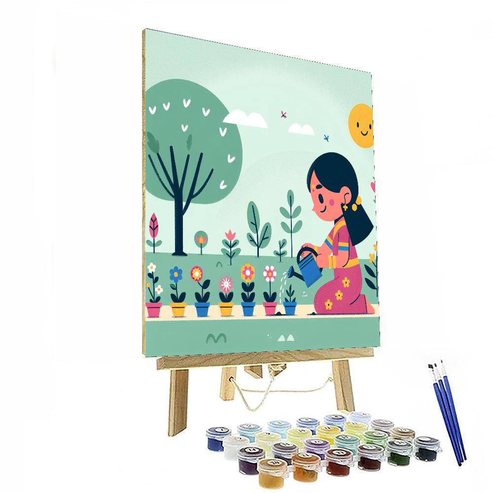 Eco-friendly Garden Sprouts DIY Paint By Numbers