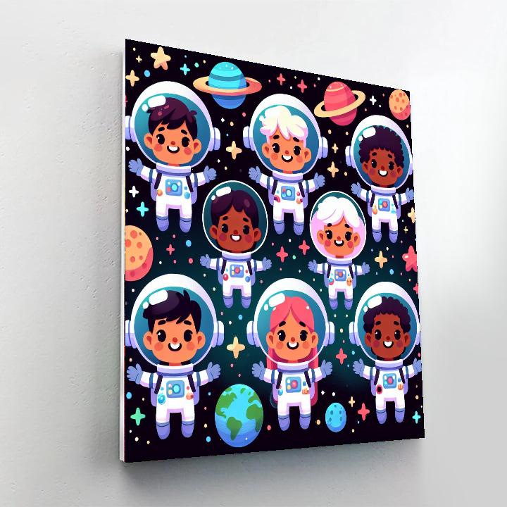 Cheerful Space Odyssey Paint By Numbers